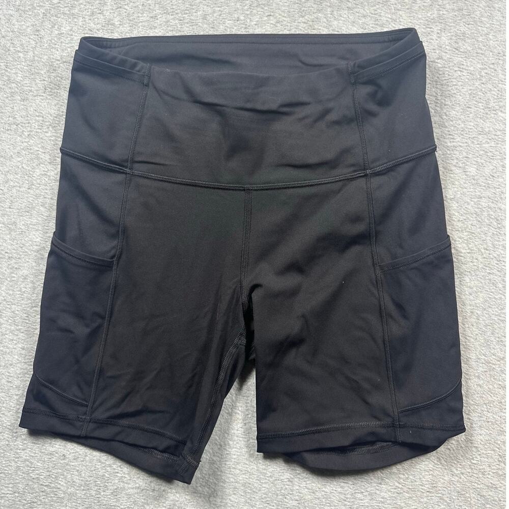 Lululemon Fast & Free Running Biker Shorts Women's Size 6 Black High Waisted